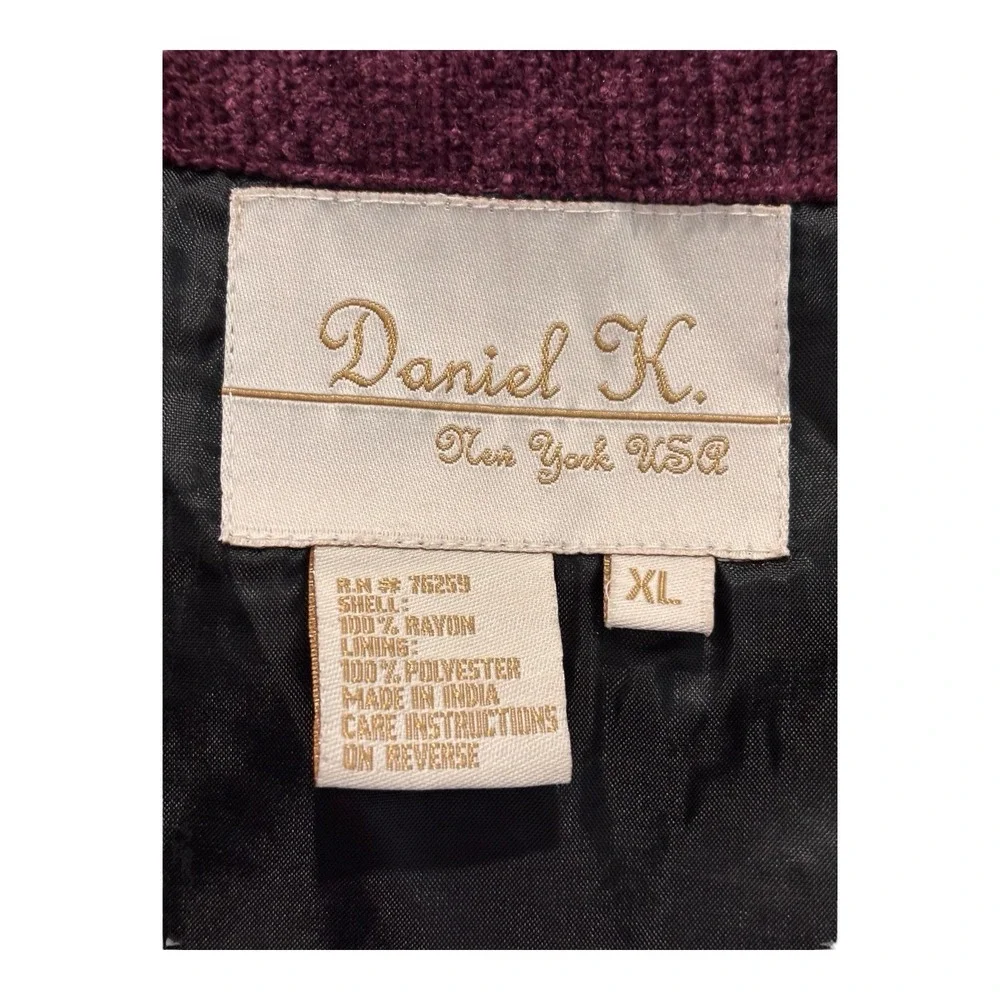 Daniel K Jacket‎ Womens XL Multicolor Patchwork Wearable Art Abstract Geometric